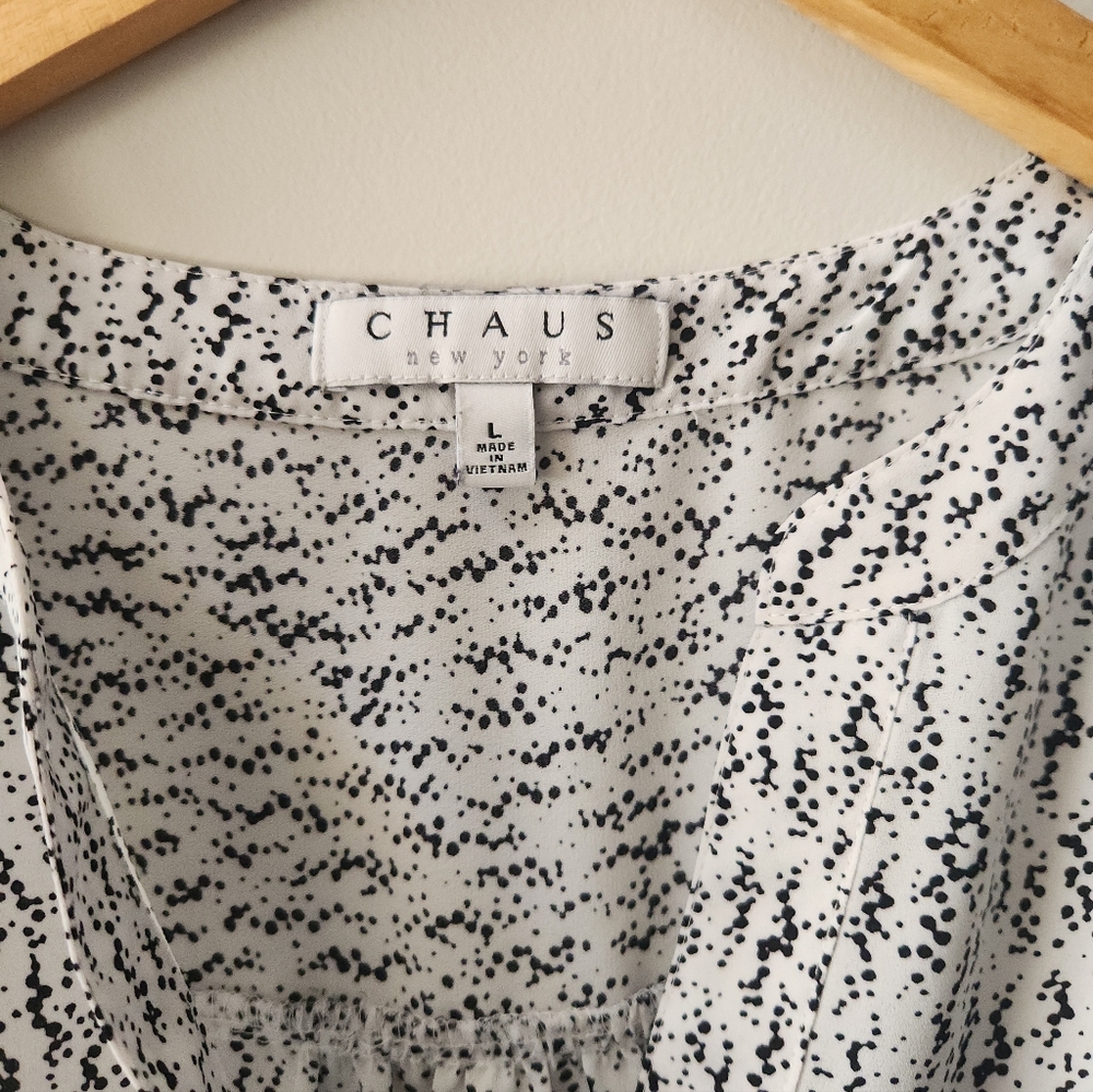 🔥 SOLD 🔥Chaus New York Sleeveless Speckled V Neck Tank Top Size Large - Picture 5 of 9